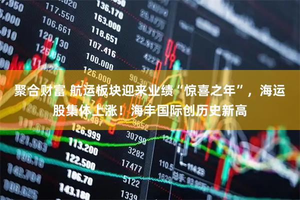 聚合财富 航运板块迎来业绩“惊喜之年”,海运股集体上涨!海丰国际创历史新高